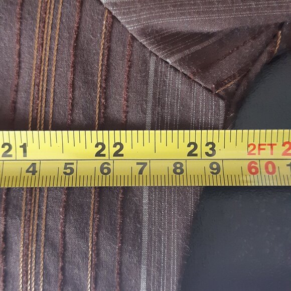 Le Chateau SZ Large Men's Brown Striped Button Up Shirt ⚡️ 3 for $55⚡️ - Picture 12 of 13